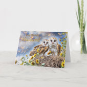 Echtgenoot Happy Jubileum Schattigee Uilen Kaart (Voorkant)
