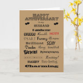 Echtgenoot Happy Jubileum Woorden van hoogheid Kaart (Gele Bloem)