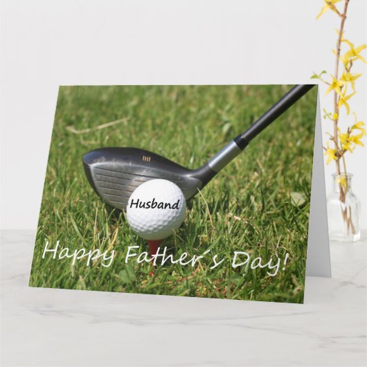 echtgenoot Happy Vaderdag Kaart (Gele Bloem)