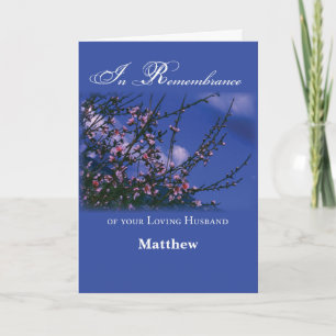 Echtgenoot Herdenking op Jubileum van de dood Kaart