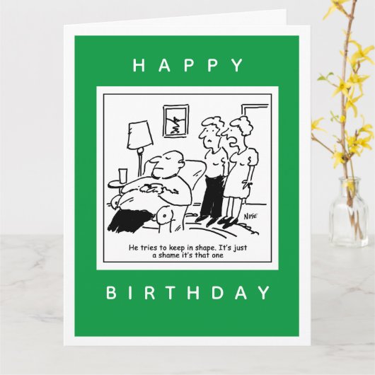 Echtgenoot houdt graag Cartoon in vorm Kaart (Gele Bloem)