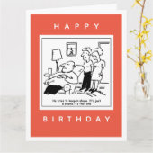 Echtgenoot houdt graag Cartoon in vorm Kaart (Gele Bloem)