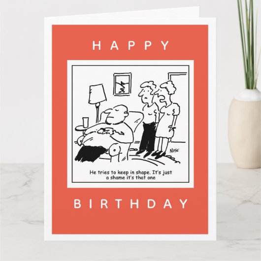 Echtgenoot houdt graag Cartoon in vorm Kaart (Voorkant)