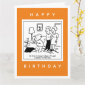 Echtgenoot houdt graag Cartoon in vorm Kaart (Gele Bloem)