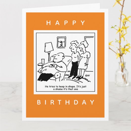 Echtgenoot houdt graag Cartoon in vorm Kaart (Gele Bloem)