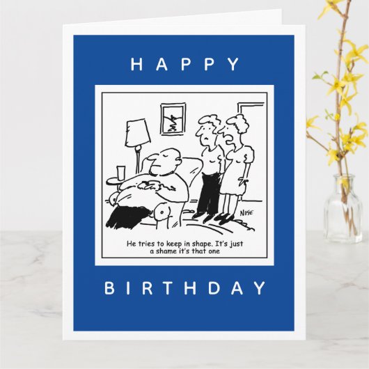 Echtgenoot houdt graag Cartoon in vorm Kaart (Gele Bloem)