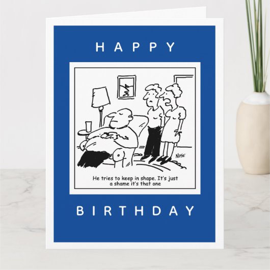 Echtgenoot houdt graag Cartoon in vorm Kaart (Voorkant)