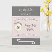 Echtgenoot houdt van je diamant 60ste verjaardag r kaart (Gele Bloem)