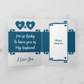 Echtgenoot houdt van je zilveren 25e verjaardag bl kaart (Binnen)