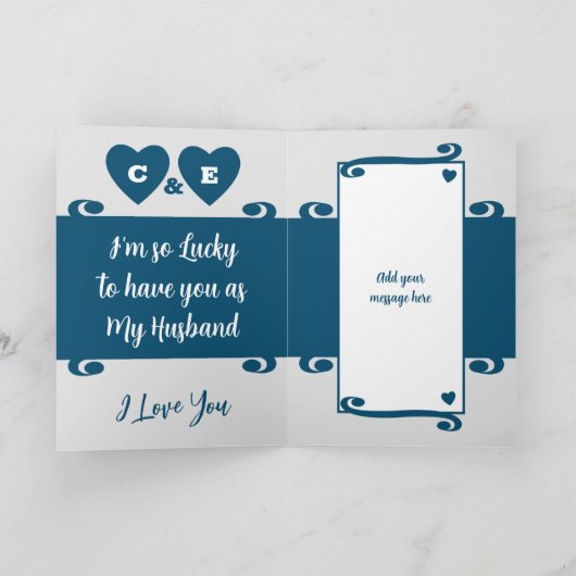 Echtgenoot houdt van je zilveren 25e verjaardag bl kaart (Binnen)