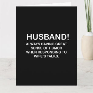 Echtgenoot Hubby Citaat Grappige Echtgenoot Kaart