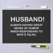 Echtgenoot Hubby Citaat Grappige Echtgenoot Tissuepapier (Craft)