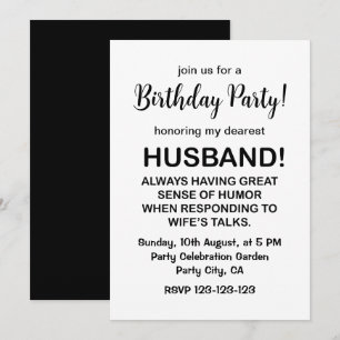 Echtgenoot Hubby Citaat Grappige Echtgenoot Verjaa Kaart