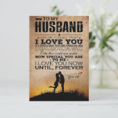 Echtgenoot, ik hou van je tot voor altijd bedankkaart (Staand voorkant)