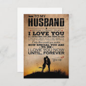 Echtgenoot, ik hou van je tot voor altijd bedankkaart (Voorkant / Achterkant)