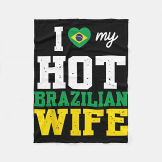 Echtgenoot Ik Hou Van Mijn Heet Braziliaanse Vrouw Fleece Deken