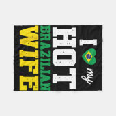 Echtgenoot Ik Hou Van Mijn Hete Braziliaanse Vrouw Fleece Deken (Voorkant (Horizontaal))