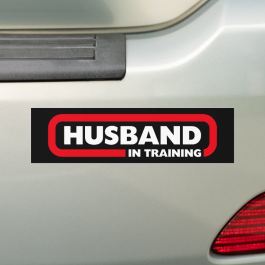 Echtgenoot in opleiding bumpersticker (Op auto)