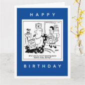 Echtgenoot in Shock bij Wife's Spending Spree Cart Kaart (Gele Bloem)