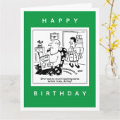 Echtgenoot in Shock bij Wife's Spending Spree Cart Kaart (Gele Bloem)