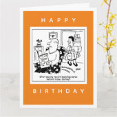 Echtgenoot in Shock bij Wife's Spending Spree Cart Kaart (Gele Bloem)