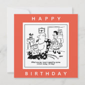 Echtgenoot in Shock bij Wife's Spending Spree Cart Kaart (Voorkant)