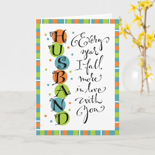 Echtgenoot Jubileum of verjaardag Kaart (Gele Bloem)