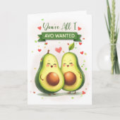 Echtgenoot Jubileum Schattigee avocado woordspelin Kaart (Voorkant)