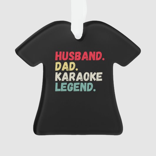 Echtgenoot karaoke legende kerst Ornam Ornament (voorkant)