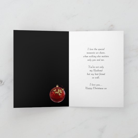 Echtgenoot Kerst Kaart - Sneeuwman in hart en nier (Binnen)