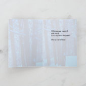 Echtgenoot Kerstboom in Bossen Feestdagen Kaart (Binnen)