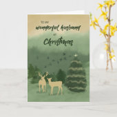 Echtgenoot kerstgroen landschap met boom kaart (Gele Bloem)