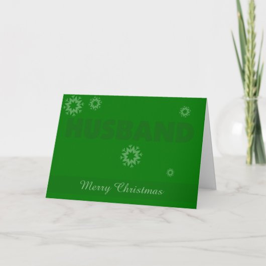 Echtgenoot Kerstmis Feestdagen Kaart (Voorkant)