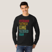 Echtgenoot: King Blessed Man Fathers Day Mannen H T-shirt (Voorkant volledig)