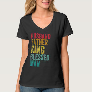 Echtgenoot: King Blessed Man Fathers Day Mannen H T-shirt