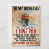 Echtgenoot Kunst aan mijn man vergeet nooit Feestdagenkaart (Voorkant)
