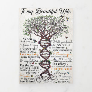 Echtgenoot Kunst aan mijn mooie vrouw Drieluik Wenskaart