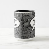 Echtgenoot Leuk Modern Koel Zwart en Wit Mok (Midden)