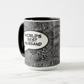 Echtgenoot Leuk Modern Koel Zwart en Wit Mok (Voorkant links)