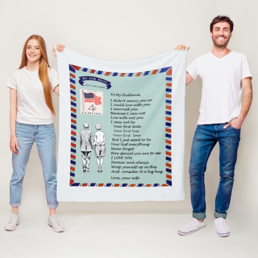 Echtgenoot Liefde Fleece Deken (In situ)