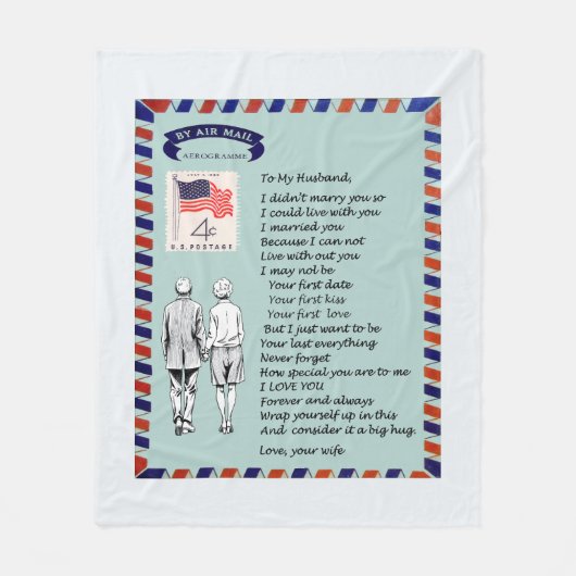 Echtgenoot Liefde Fleece Deken (Voorkant)