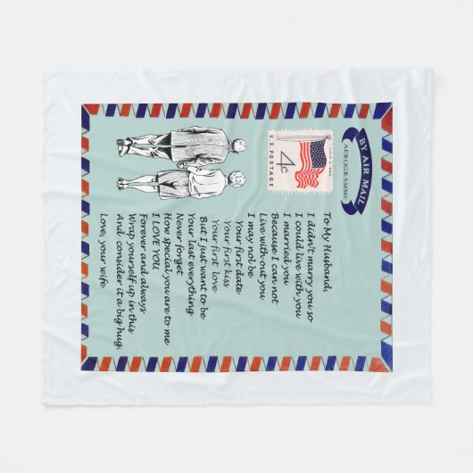 Echtgenoot Liefde Fleece Deken (Voorkant (Horizontaal))