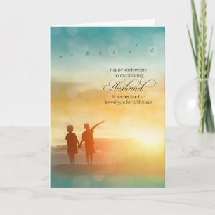 Echtgenoot Lifetime Love Wedding Jubileum Kaart