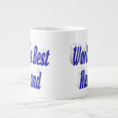 Echtgenoot met blauwe halve tekst gigantische koff grote koffiekop (Voorkant)