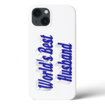 Echtgenoot met blauwe tekst iPhone hoesje