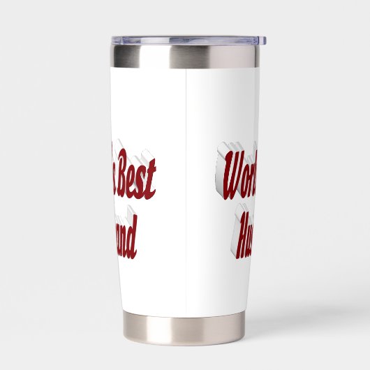 Echtgenoot met bordeaux halve tekst geïsoleerde drinkbeker (Links)