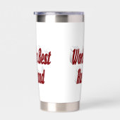 Echtgenoot met bordeaux halve tekst geïsoleerde drinkbeker (Rechts)