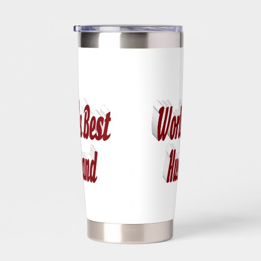 Echtgenoot met bordeaux halve tekst geïsoleerde drinkbeker (Rechts)