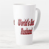 Echtgenoot met bordeaux tekst latte mok (Rechterhoek)