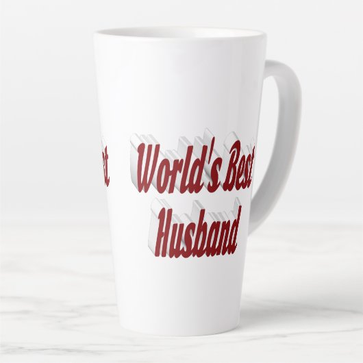 Echtgenoot met bordeaux tekst latte mok (Rechterhoek)